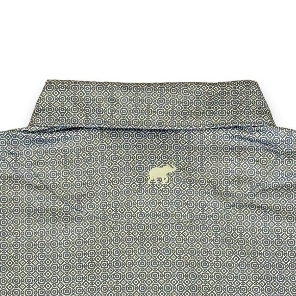 Merrill Apparel Men's Blue Geometric Pattern Polo - Picture 4 of 4